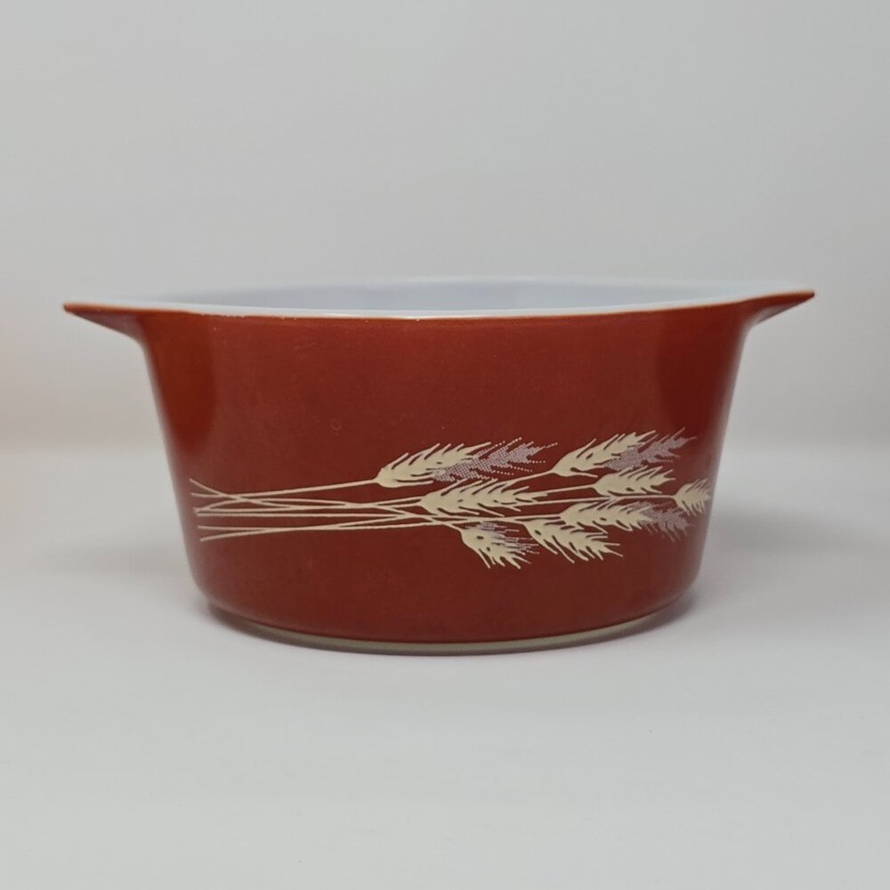 Vintage Pyrex Autumn Harvest Wheat Casserole Set 473-B 474-B 475-B - Picture 11 of 14